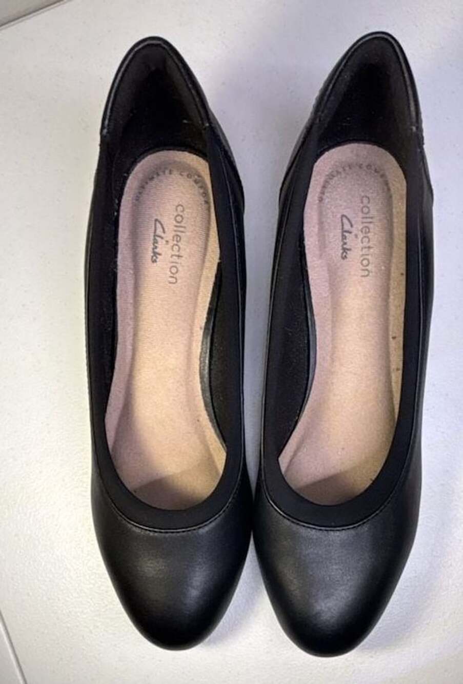 Clarks Collection Black Leather Pumps Heels